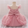 thumbnail image 5 of Delliss Girls Ruffle Sleeve Tulle Princess Dress Summer 6M-3T Wedding Pageant Layered Dresses Birthday Party Dress, 5 of 9