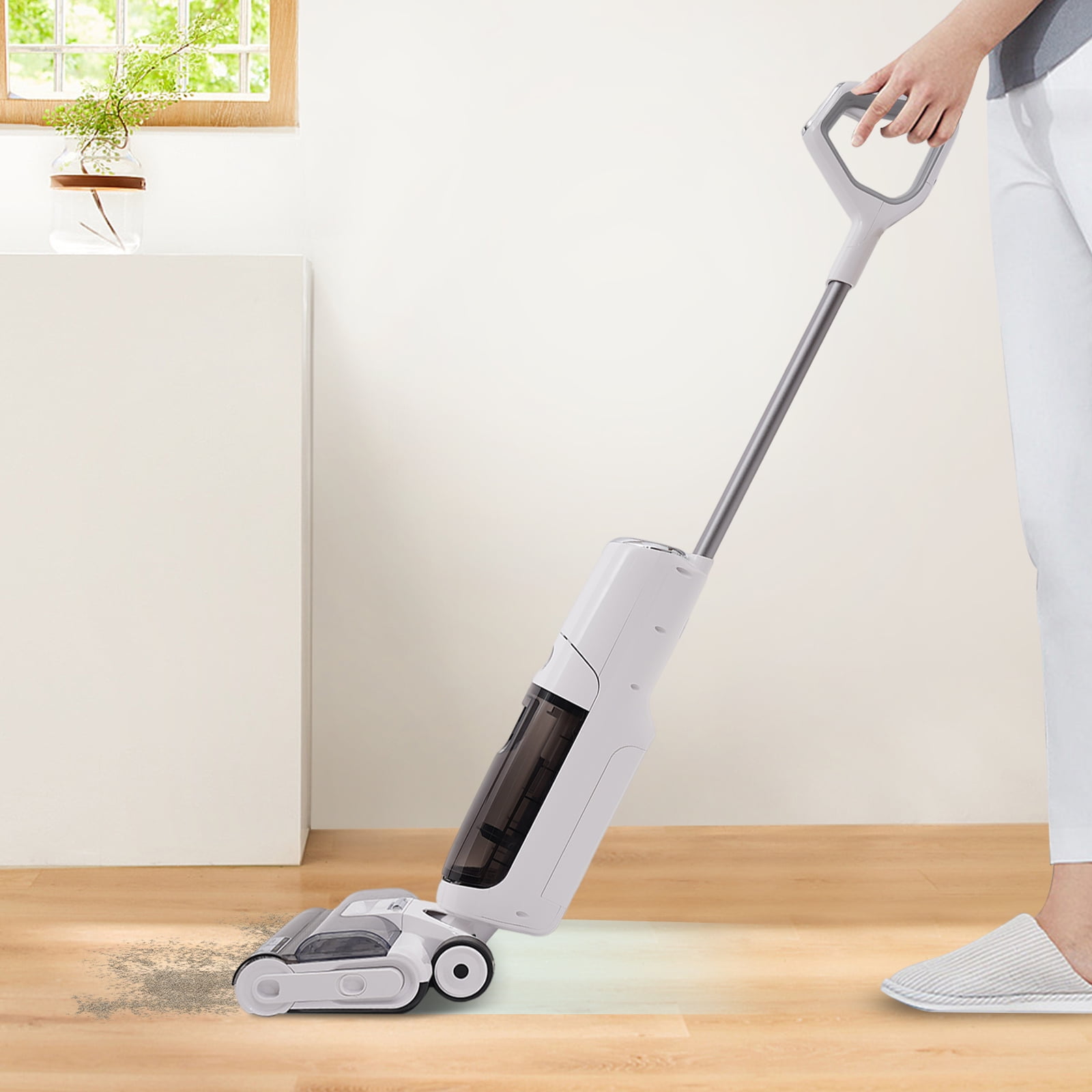 Smart Wet Dry Vacuum Cleaner, Great for Using on Hardwood, Linoleum, Marble, Hard Floors, Carpets, Laminates, in Rooms, Pet Rooms, Kitchens, Bathrooms to Clean Dust, Hair, and More