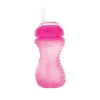 Nuby Easy Grip Soft Straw Sippy Cup, 10 fl oz, Pink
