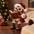 thumbnail image 5 of Reading Owl Figurine, Whimsical Owl Statue for Bookshelf and Desk, Great Gift for Readers and Collectors (B), 5 of 5