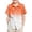 1-Orange241, variant on Byoo Tween Boy's Button Front Shirt Gradient Color Short Sleeve Collared Casual Tee Comfy School Pullover Top
