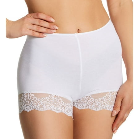 Women s Only Hearts 51808 So Fine Lace Boyshort Panty (White L)
