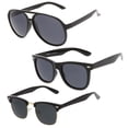 thumbnail image 2 of zeroUV - Retro Wide Temple Polarized Lens Square Horn Rimmed Sunglasses 55mm - 55mm, 2 of 7