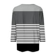 thumbnail image 4 of Summer Plus Size 3/4 Sleeves Tops for Womens Fashon Printed Loose T-shirt Blouse Round Neck Buttons Tops, 4 of 5