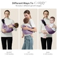thumbnail image 3 of Portabebés MISSWISDOM ajustable para niños pequeños de 3 a 14 kg, color morado, 3 of 7