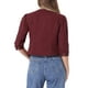 thumbnail image 3 of CHAQUETA DE JEAN CORTA SIN CUELLO PARA MUJERES CON MANGAS 3/4 EN FUSCIA TAMAÑO S, 3 of 6