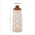 thumbnail image 3 of DecMode 15" Pink Porcelain Vase with Diamond Patterns, 3 of 8