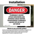 thumbnail image 3 of (2 Pack) Flammable Liquids Attach Grounding And Bonding OSHA Danger Sign, 3 of 7