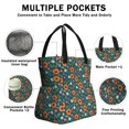 thumbnail image 3 of Pioneer Flower Floral Print Pattern Drawstring Lunch Bag Women - Drawstring Lunch Bag Insulated for Work Office - Stain-Resistant Large Lunchbags for Women with Multi-Pockets, 3 of 6