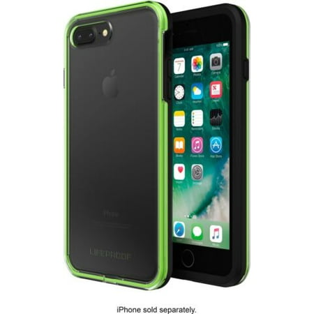 Lifeproof SLAM Series Case for iPhone 8 Plus & 7 Plus (ONLY) - Retail Packaging - Night Flash (Clear/Lime/Black)