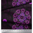 thumbnail image 2 of Soimoi Rayon Crepe Fabric Sacred Geometry & Filigree Damask Fabric Prints By Yard 46 Inch Wide, 2 of 3
