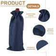 thumbnail image 3 of 10pcs Burlap Wine Bags, Wine Bottle Gift Bags with Drawstrings, Liquor Bottle Covers for Wedding Birthday Party Favors, Dark Blue, 3 of 6