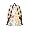thumbnail image 2 of Honeii Retro Colorful Butterfly Print Canvas College Laptop Backpack, Durable Rucksack Travel Notebook Bag School Backpack Book Bag for Men Women-Small, 2 of 7