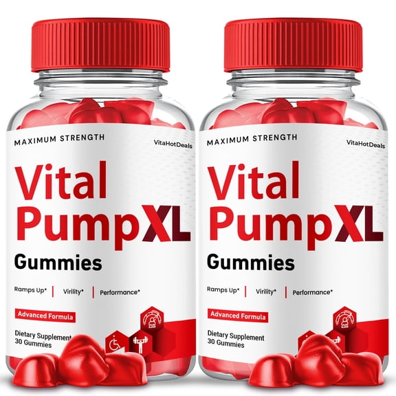 Vital Pump XL Gummies for Men, Advanced Formula, Vital Pump XL Supplement for Men All Natural Maximum Strength (2 Pack)