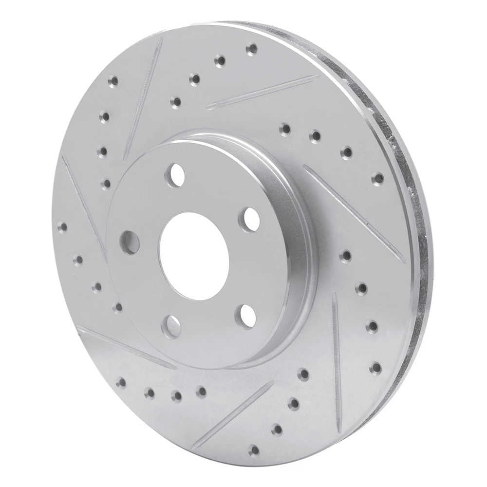 Dynamic Friction Company 631-76042L DFC Brake Rotor - Drilled And Slotted - Silver