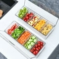 thumbnail image 5 of Easeky Bar Serving Tray with Lid, 5 Compartment Ice Tray for Fruit, Garnish, And Snacks, Clear Plastic, Perfect for Parties And Entertaining, 1X Five-Grid Fresh-Keeping Box, 5 of 9