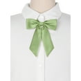 thumbnail image 4 of INSPIRE CHIC Women's Bow Tie Solid Color Western Ribbon Pre-Tied Bowtie Yellow Green, 4 of 6