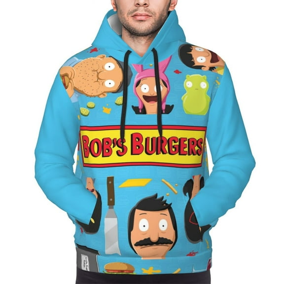Unisex Men's and Women's Bob's Burgers Hoodies 3D Fashion Digital Print Cartoon Pullover Hooded Sweatshirts with Pockets