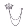 thumbnail image 7 of SmartBy Unisex Crown Shape Brooch Tassel Chain Lapel Pin Retro Corsage Suit Accessory, 7 of 7