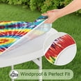 thumbnail image 5 of Colorful Tie Dye Pattern Round Fitted Tablecloth with Elastic Edge,Dining Table Cover Waterproof,Outdoor Round Tablecloth for Camping,Dining,Indoor and Outdoor, 5 of 7