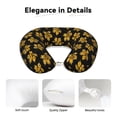 thumbnail image 4 of Disketp Maple Leaves With Leopard Travel Pillow Memory Foam Neck Pillow Support Pillow for Camping, Sleeping Rest Cushion Airplane Pillow, 4 of 8