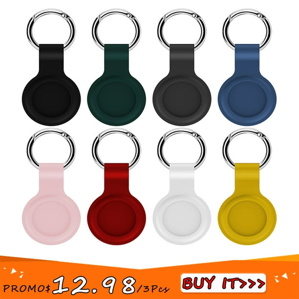 Anti-Scratch Silicone Skin Cover Holder with Keychain Compatible with AirTag 2021 Wurumi Protective Case for AirTag Tracker Yellow 