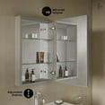 thumbnail image 5 of Cache 20 x 30 Rectangle Recessed/Wall Mount Medicine Cabinet with Mirrored Sides, 5 of 7