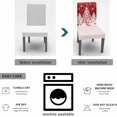 thumbnail image 4 of muroi Red Christmas Tree Dining Room Chair Covers Set of 6, Stretch Kitchen Chair Cover Protector, Snowflake Winter Xmas Balls Vintage Chair Slipcovers RemovableSeat Cover for Party, 4 of 7