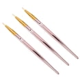 thumbnail image 3 of Juego de 3 pinceles delineadores de uñas con punta de nailon para trazos cortos Detalles Dorado, 3 of 10