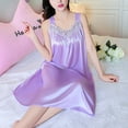 thumbnail image 4 of HomeGardon Nightgowns for Women,Summer Dresses Fashion Women V-Neck Casual Solid Sleeveless Sleepshirts Dress, 4 of 4