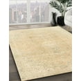 thumbnail image 2 of Ahgly Company Indoor Round Abstract Khaki Gold Abstract Area Rugs, 3' Round, 2 of 6