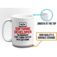 thumbnail image 5 of Progammer Mug White 15oz - Turns Coffee Into Software - Programmer Programming Coding Software Developer, 5 of 7