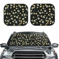 thumbnail image 6 of Lsque Daisy 2 PCS Windshield Sun Shade | CarFoldable Window Covers | Car Accessories Reflect UV for Universal Cars SUV Truck | Medium, 6 of 7