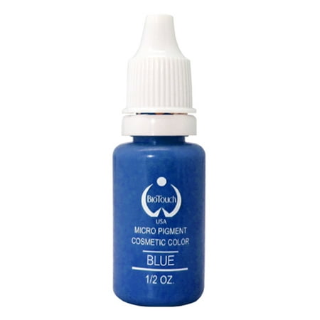 15ml MICROBLADING BioTouch BLUE Cosmetic Pigment Color Tattoo Ink LARGE Bottle pigment professionally tested permanent makeup supplies Eyebrow Lip Eyeliner microblading supplies