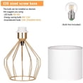 thumbnail image 6 of NEX Gold Bedside Table Lamps Modern with Hollow Base Fabric Shade, 6 of 8