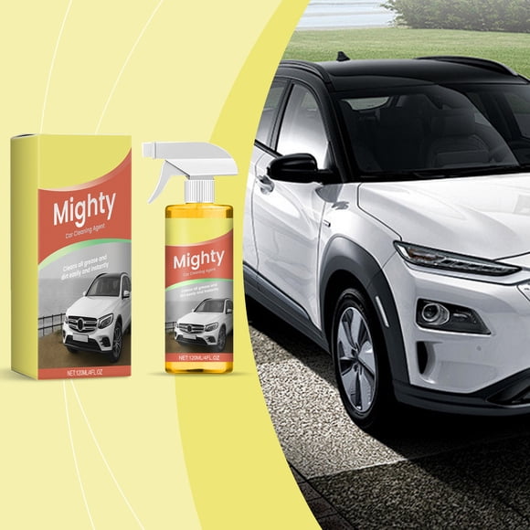 Vaporisateur Nettoyant Jaune pour Intérieur de Voiture, Agent de Nettoyage, Rembourrage, Coussin Doux, Siège, Tissu, Détachant, Solution d'Entretien Automobile