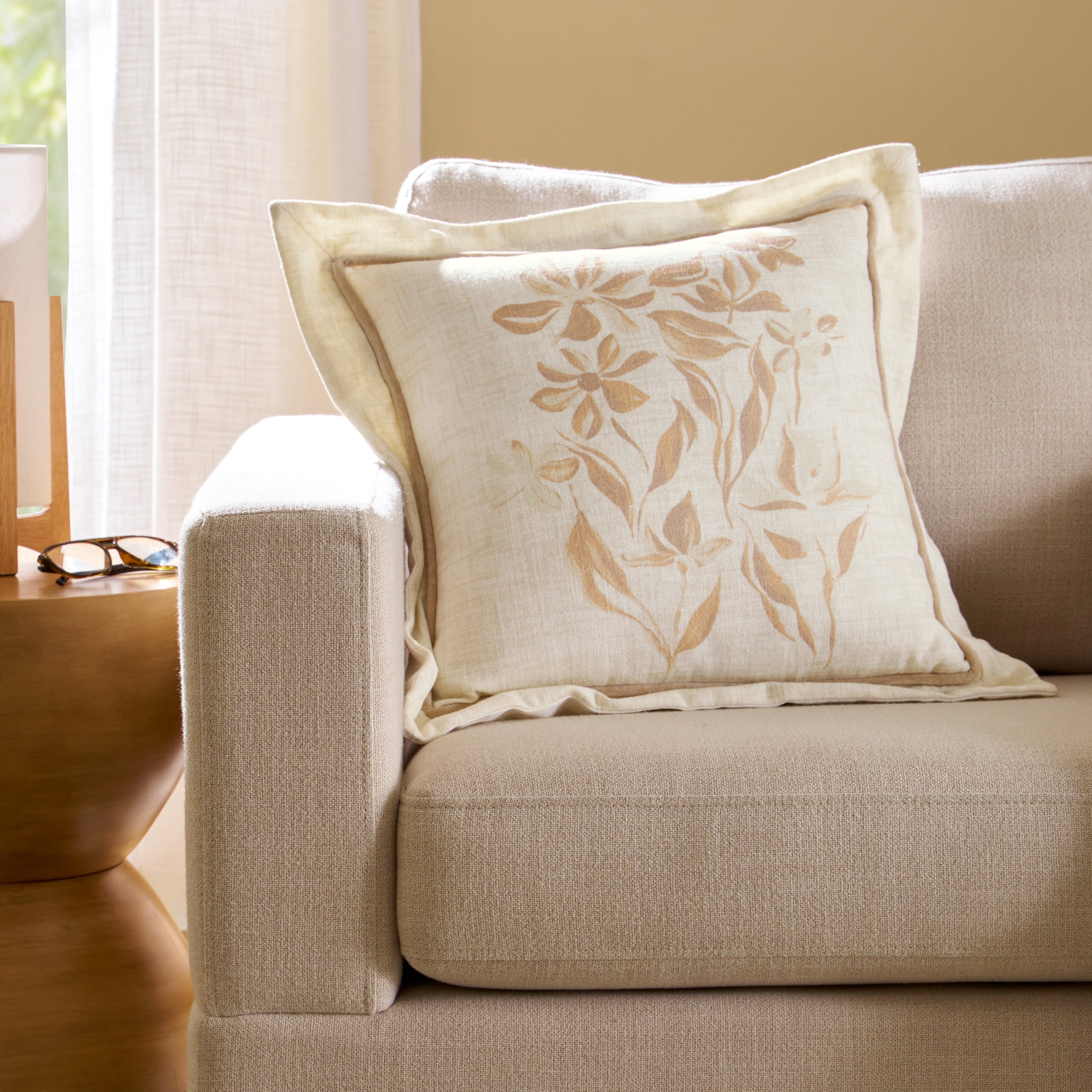 Better Homes & Gardens Printed Floral Throw Pillow Cover