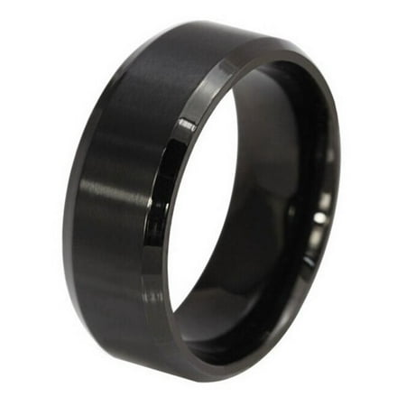 - 8mm Stainless Steel Rings Plain Dome High Polished Silver Black Gold Rose Wedding Band in Comfort Fit for Men & Women Size 5-14