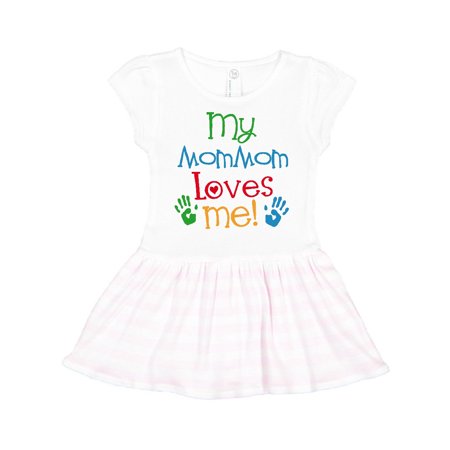 

Inktastic MomMom Loves me Childs Gift Toddler Girl Dress