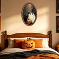 thumbnail image 5 of Elainilye Vintage Halloween Framed Wooden Print Spooky Ghost Picture Wall Hanging Decor for Living Room Bedroom Indoor Outdoor Home, 5 of 5
