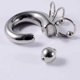 thumbnail image 2 of 1 Piece Skull 316L Surgical Steel Captive Bead Ring/Nipple Ring/Circular Barbell - 16g or 14g Body Jewelry, 2 of 4