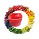 thumbnail image 2 of Es lo suficientemente pequeño como para guardarlo en el armario, cajón o despensa Prep Chef en agua salada Rosa/Rojo Turbo corta verduras frescas, 2 of 5