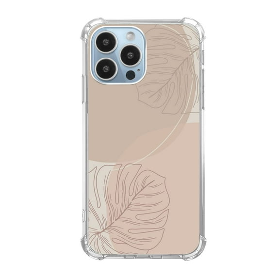 Boho Plants Case Compatible with iPhone 14 Pro,Unique Art Design TPU Shock-proof Full Cover