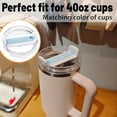thumbnail image 5 of 40 OZ Tumbler Lid Replacement Fit for Stanley Cup, 2 Pack Clear Replacement Lids Fit for Stanley Travel Tumbler, Spill Proof Tumbler Covers for Stanley Cup Accessories, 5 of 12