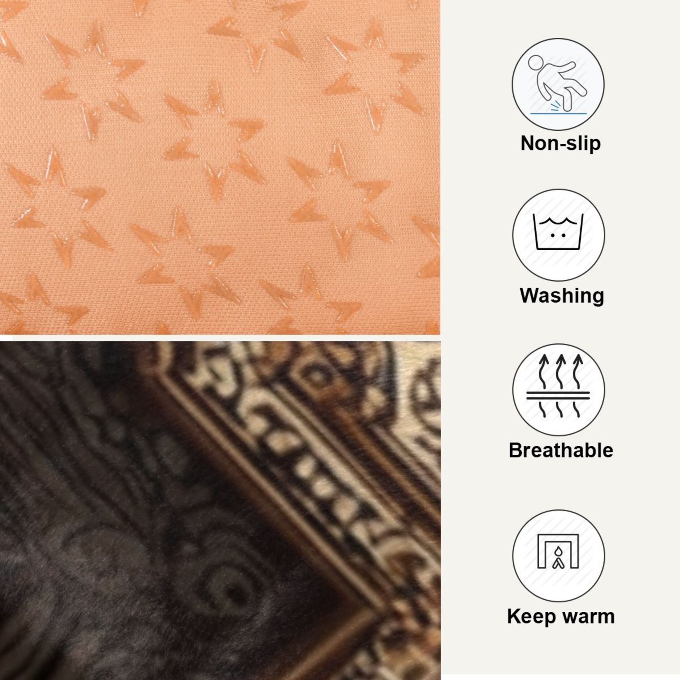 Cozy Mat Pet Bed Indoor Outdoor Warm Soft For Cat Dog Puppy(S/M) Cross-shaped Designs