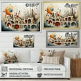 thumbnail image 4 of Designart "Fusion Temple Of Surreal Cultures" Surrealism landscape Canvas Wall Art, 4 of 7