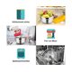 thumbnail image 4 of Cuenco para mezclar de 5 piezas LAOSD cuenco para ensalada APILABLE acero inoxidable negro plata 14 cm 16 cm 18 cm 22 cm 26 cm, 4 of 5