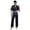 a-Navy18653, variant on VNKIDY Men's Pajama Satin Silk Lightweight 2 Piece Pajama Set Short Sleeve Button Down Lapel Top Loose Fit Pants Loungewear Set Classic Homewear
