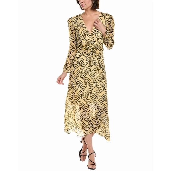 Sandro womens Maxi Dress, 40, Yellow