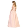 thumbnail image 2 of Women's May Queen Off The Shoulder Long Ballroom Classy Dress Blush Pink 4, 2 of 4